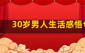 30岁男人生活感悟句子