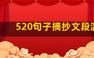 520句子摘抄文段温柔