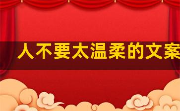 人不要太温柔的文案句子
