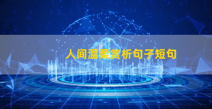 人间温柔赏析句子短句