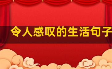 令人感叹的生活句子摘抄