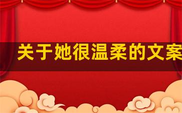 关于她很温柔的文案句子