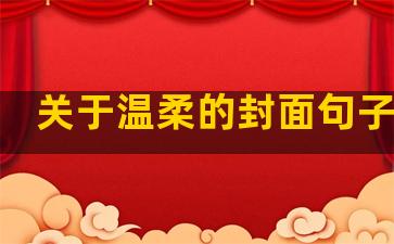 关于温柔的封面句子英语