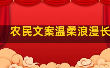 农民文案温柔浪漫长句子