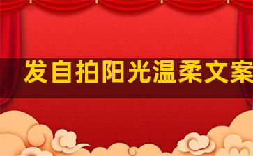 发自拍阳光温柔文案句子