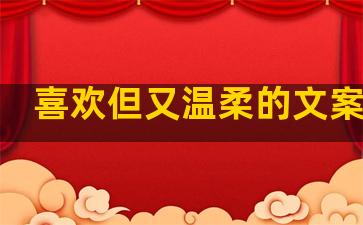 喜欢但又温柔的文案句子