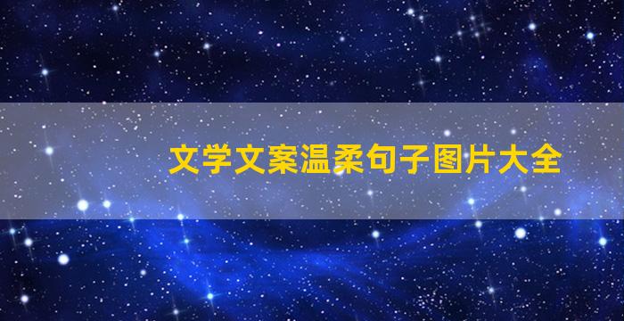 文学文案温柔句子图片大全